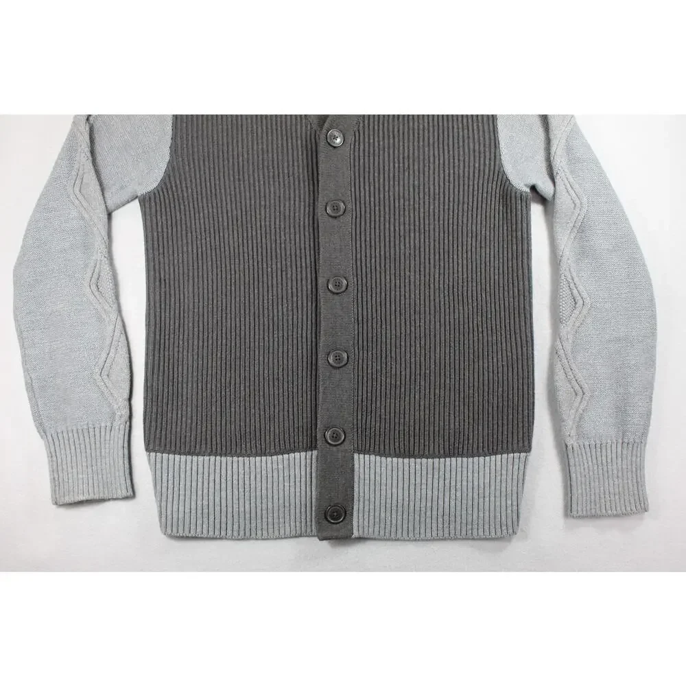 Armani Exchange AlX Ribbed Cardigan Sweater Men's Medium Colorblock Button Front